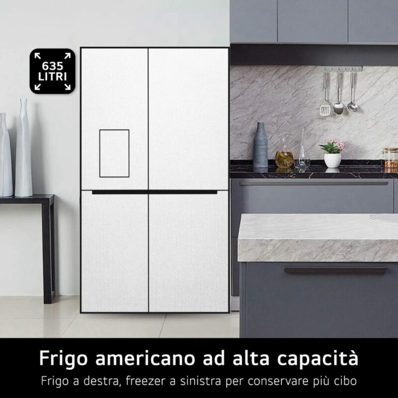 Lg Frigorifero Americano Side by Side Capacità 641 Litri No Frost colore Argento - GSLC41PYPE - immagine 6