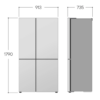 Lg Frigorifero Americano Side by Side Capacità 641 Litri No Frost colore Argento - GSLC41PYPE - immagine 4