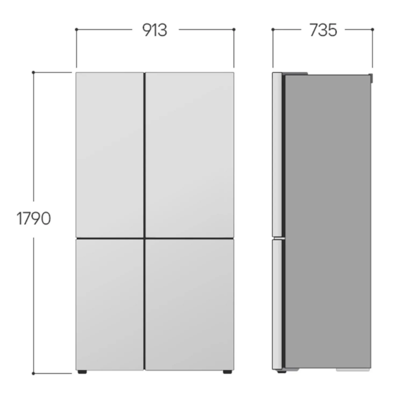 Lg Frigorifero Americano Side by Side Capacità 641 Litri No Frost colore Argento - GSLC41PYPE - immagine 4