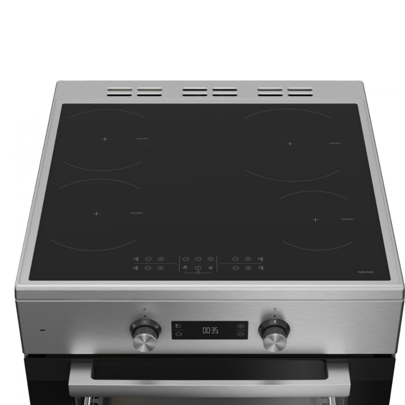 Beko Cucina a Induzione 4 Fuochi Forno Elettrico Ventilato con Grill 60x60 cm Classe A colore Inox - FSE69300X - immagine 3