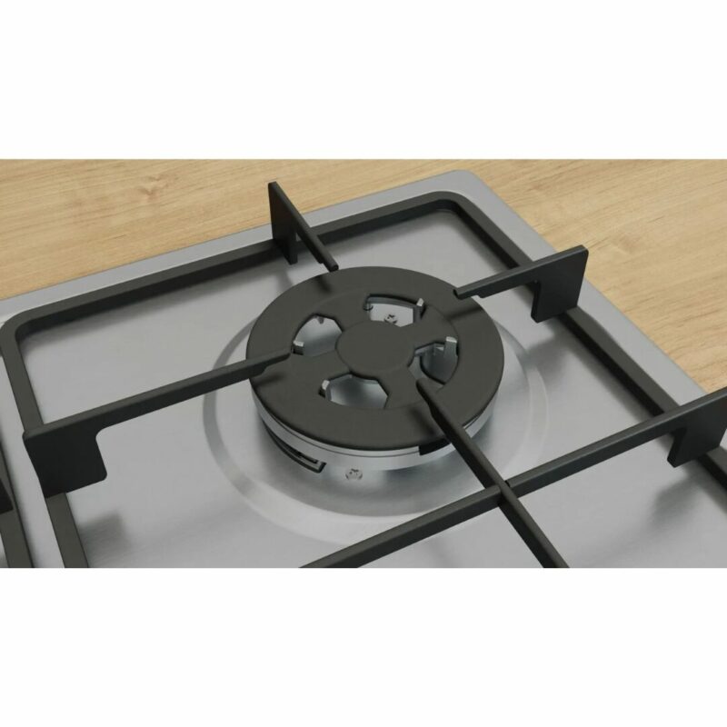 Bosch Piano Cottura 4 Fuochi a Gas Larghezza 60 cm (1 Bruciatore Wok) in Acciaio Inox colore Inox - PGH6B5K60 Serie 4 - immagine 3
