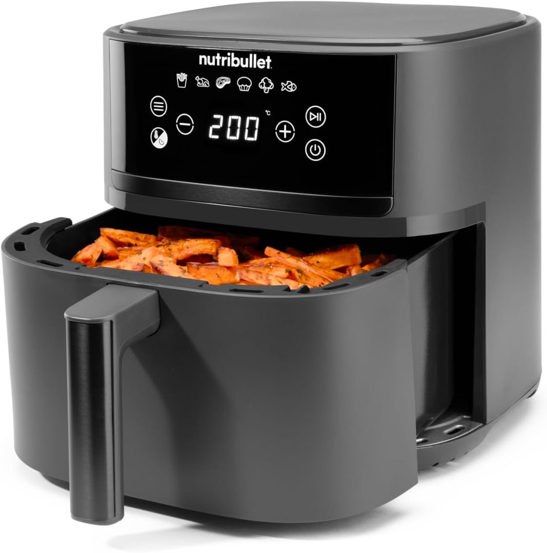 Friggitrice ad Aria Nutribullet Potenza 1700 Watt Capacità 6 Litri Crisplite colore Nero - NBA0611DG - immagine 2