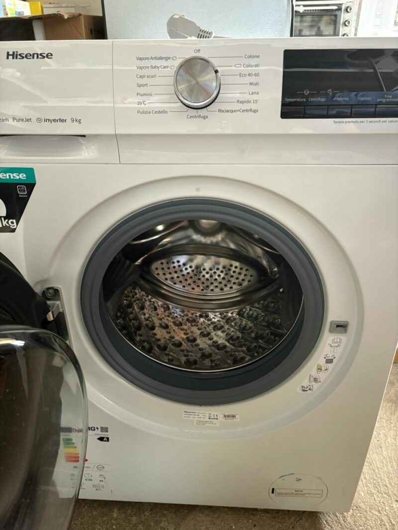 Lavatrice hisense 9kg seminuova classe A S 3859 - immagine 3