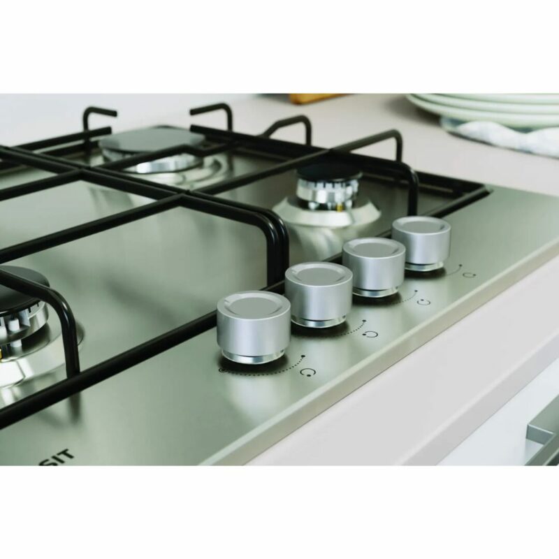 Indesit Piano Cottura 4 Fuochi a Gas Larghezza 58 cm in Acciaio Inox colore Inox - THP 642 IX/I 1 - immagine 2