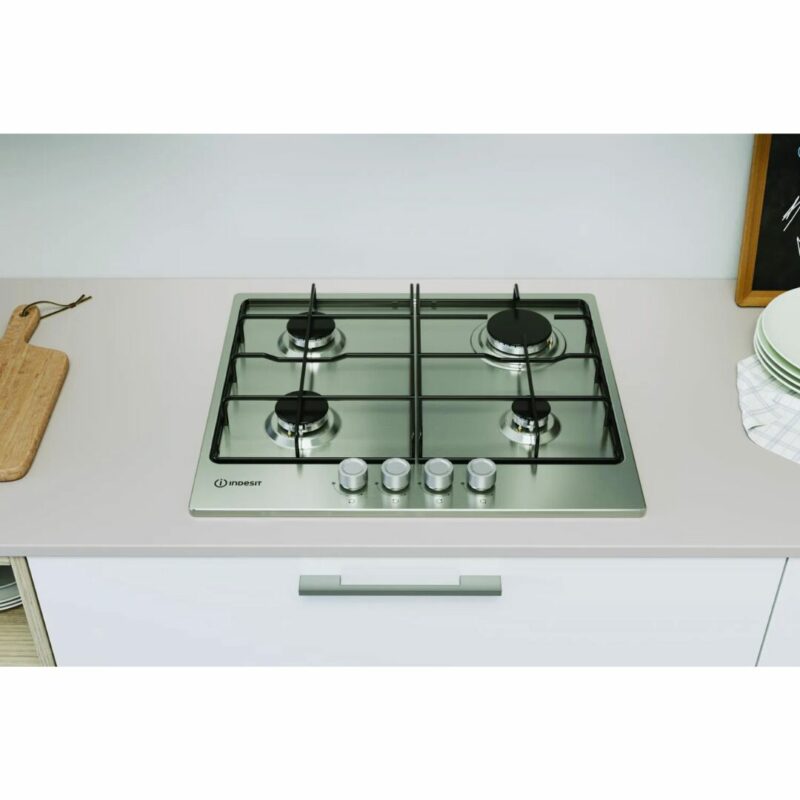 Indesit Piano Cottura 4 Fuochi a Gas Larghezza 58 cm in Acciaio Inox colore Inox - THP 642 IX/I 1 - immagine 3