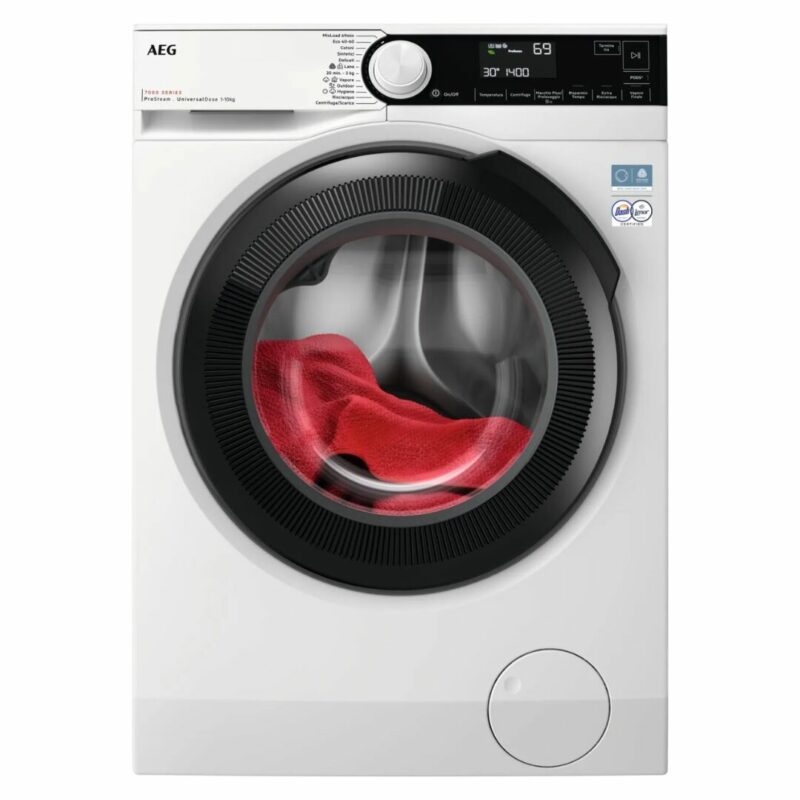 Aeg Lavatrice 9 Kg Classe energetica A Centrifuga 1351 Giri Inverter Vapore colore Bianco - LR7FD94 Series 7000