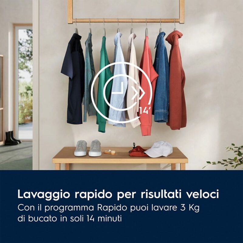 Electrolux Lavatrice 8 Kg Classe A Centrifuga 1351 giri Inverter Funzione Vapore Serie 600 SensiCare - EW6F28G - immagine 3
