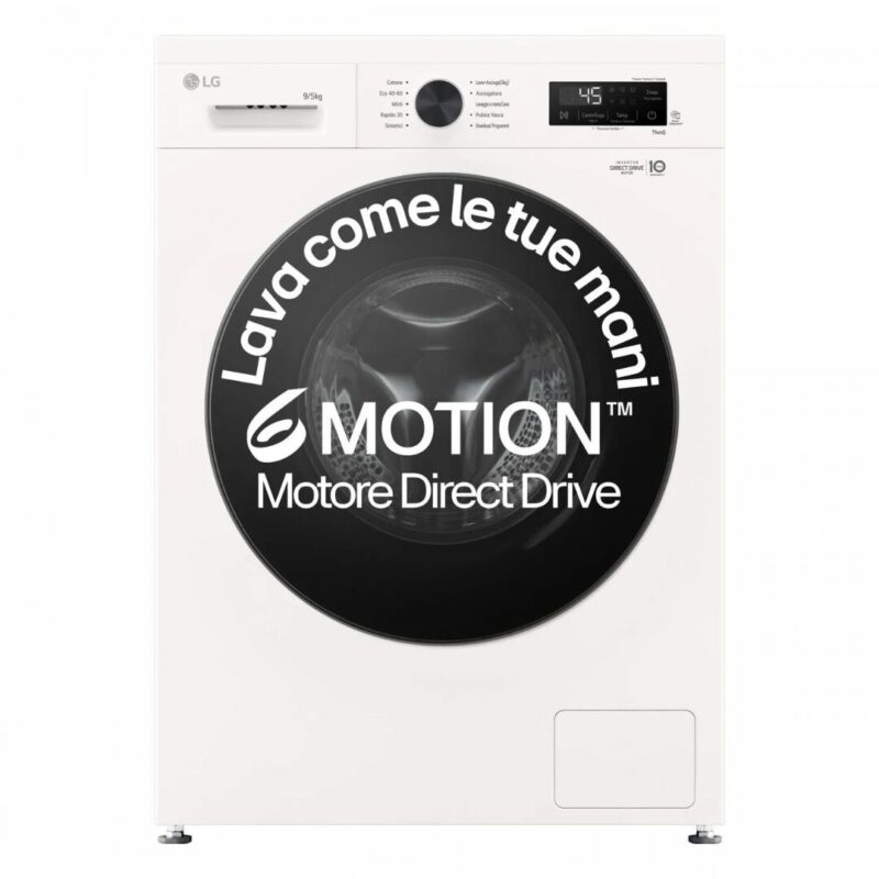 Lg Lavasciuga 9+5 Kg 1400 giri Inverter Direct Drive Vapore Wi-Fi - W4NX1095NWB Serie X1
