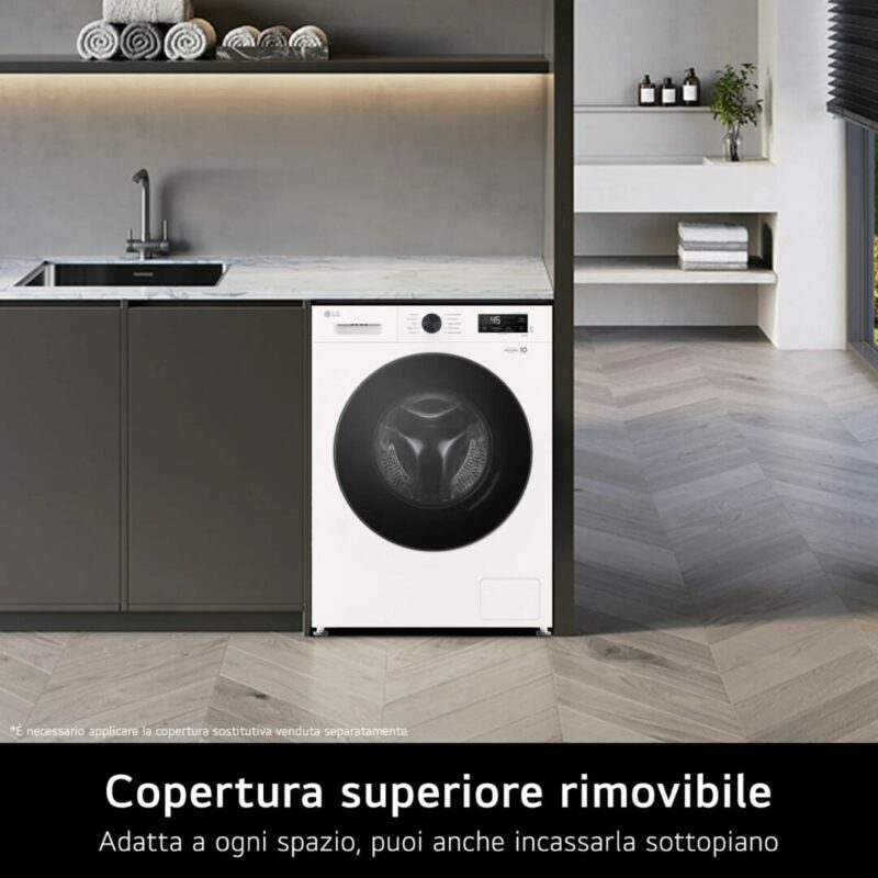 Lg Lavasciuga 9+5 Kg 1400 giri Inverter Direct Drive Vapore Wi-Fi - W4NX1095NWB Serie X1 - immagine 9