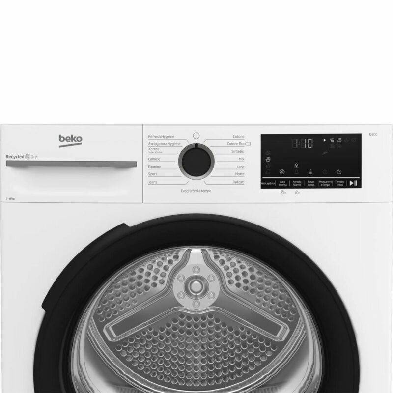 Beko Asciugatrice 8 Kg Classe A+++ Inverter con Pompa di Calore Profondità 61 cm EcoGentle OptiSense - MWBMT481BI - immagine 4