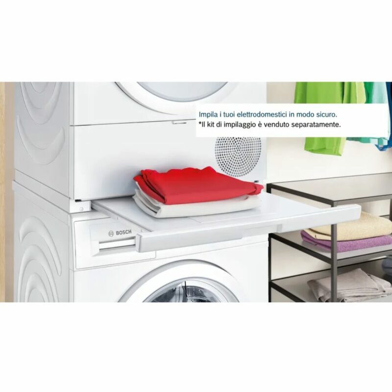 Bosch Asciugatrice 8 Kg Classe C con Pompa di Calore Profondità 61 cm Auto Dry colore Bianco - WQG233D1II Serie 6 - immagine 7