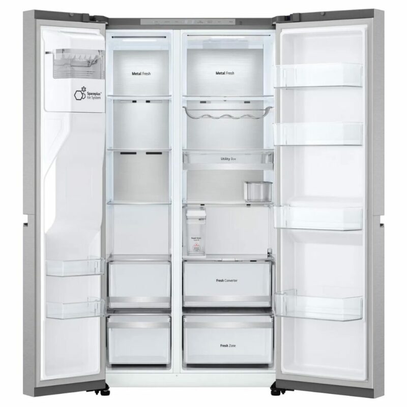 Lg Frigorifero Americano Side by Side Capacità 628 Litri Classe energetica C Raffreddamento No Frost colore Metal Grey - GSLE91MBAC.AMBQEUR - immagine 3