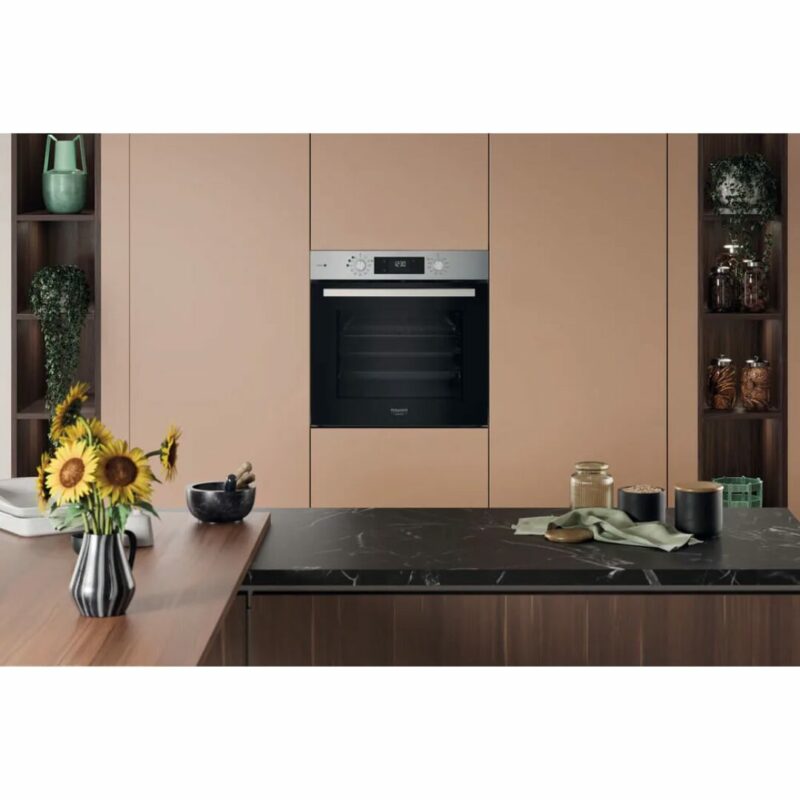 Hotpoint Ariston Forno Elettrico da Incasso Ventilato Multifunzione con Grill e Cottura a Vapore 71 Litri 60 cm Classe A+ colore Nero e Acciaio Inox - HAO 258HSU1F X - immagine 7