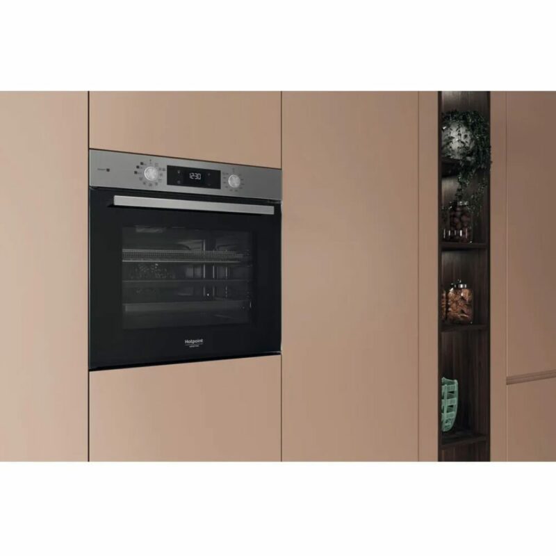 Hotpoint Ariston Forno Elettrico da Incasso Ventilato Multifunzione con Grill e Cottura a Vapore 71 Litri 60 cm Classe A+ colore Nero e Acciaio Inox - HAO 258HSU1F X - immagine 6