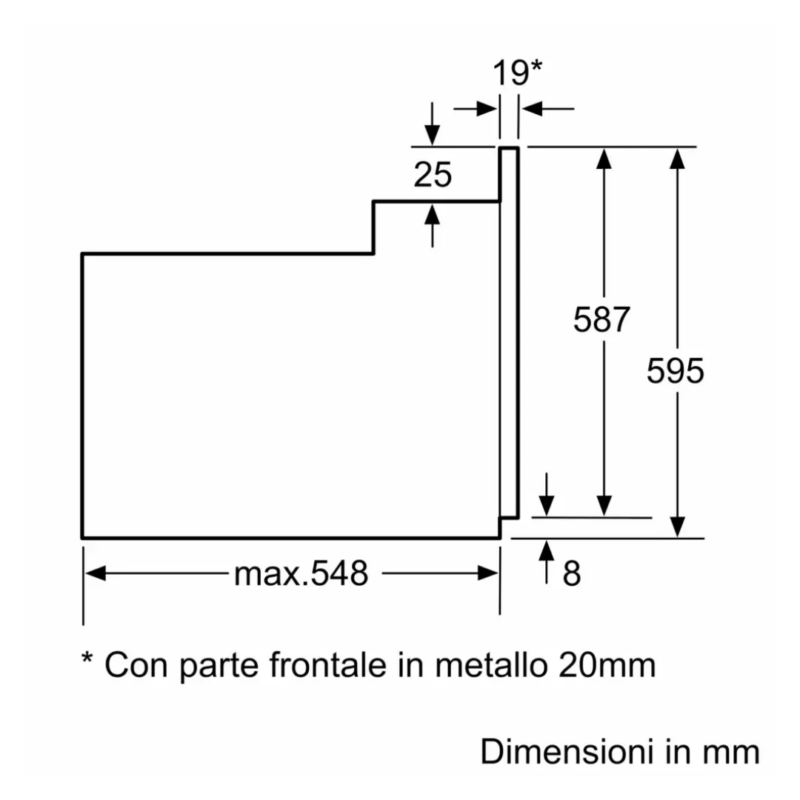 Bosch Forno Elettrico da Incasso Ventilato Multifunzione con Grill 66 Litri 60 cm Classe A colore Nero - HBF011BA2 Serie 2 - immagine 6