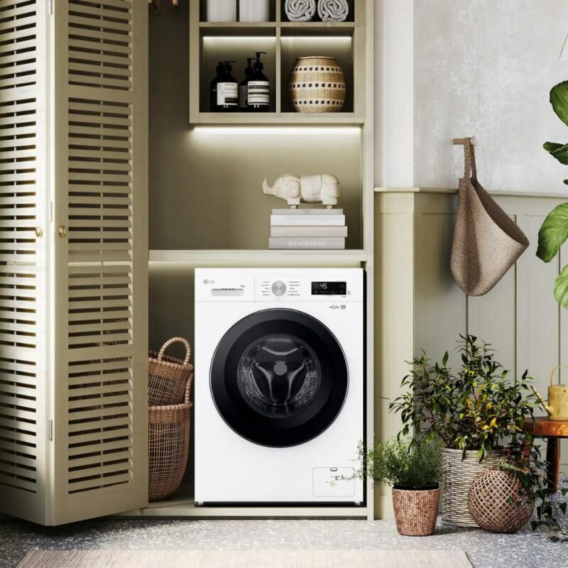 Lg Lavatrice 8 Kg Classe A Profondità 55 cm Centrifuga 1400 giri Inverter Vapore Wi-Fi Allergy Care colore Bianco - F4NX1008NWK - immagine 8
