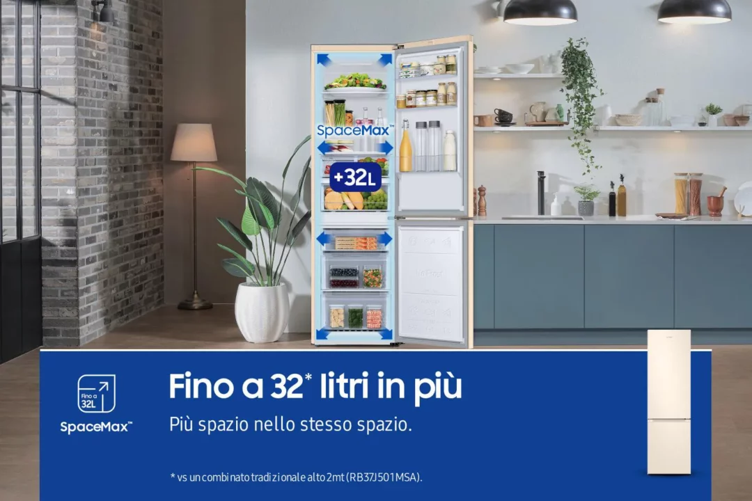 Samsung Frigorifero Combinato Capacità 390 Litri No Frost Ditigal Inverter con SmartThings Energy colore Sabbia - RB38C603DEL - immagine 9