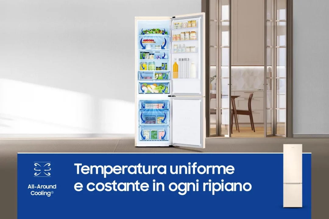 Samsung Frigorifero Combinato Capacità 390 Litri No Frost Ditigal Inverter con SmartThings Energy colore Sabbia - RB38C603DEL - immagine 8
