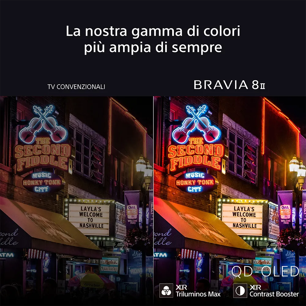 Sony Smart TV 55 Pollici 4K Ultra HD Display OLED Sistema Android TV Bravia Classe F colore Nero - K55XR8M25B.CEI - immagine 9