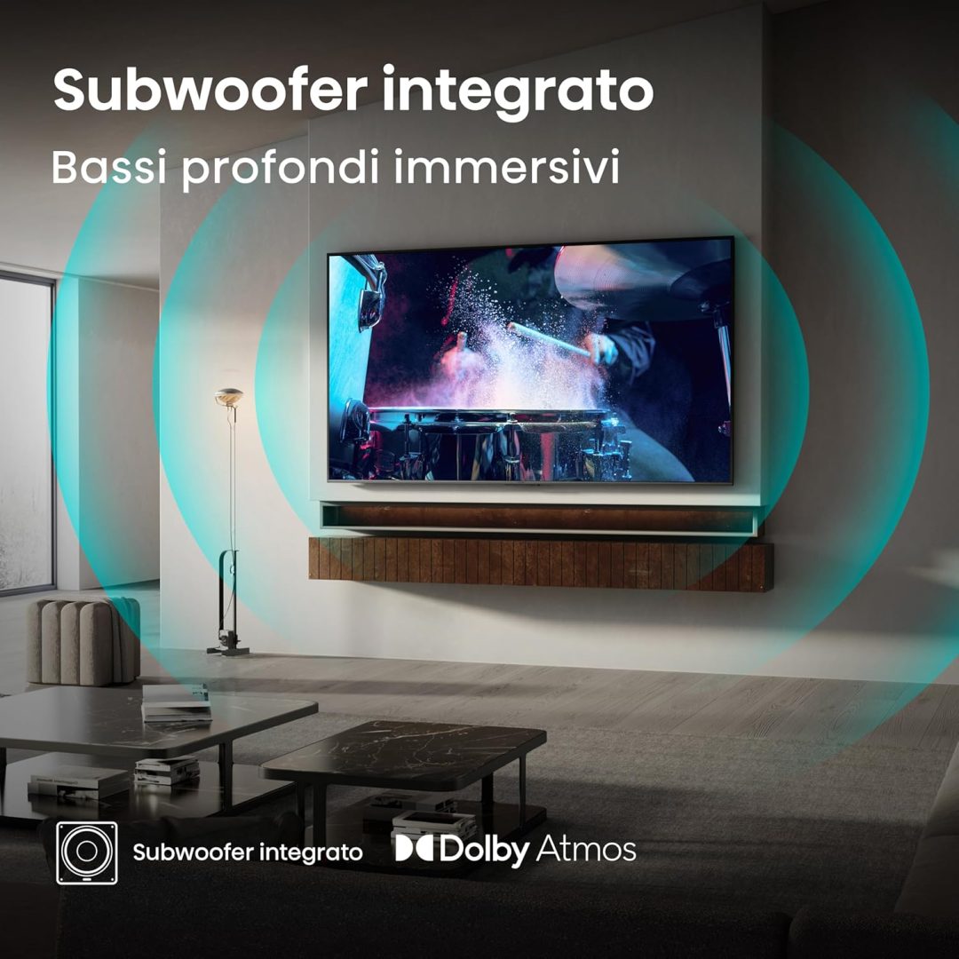 Hisense 100U7Q 2,54 m (100") 4K Ultra HD Smart TV Wi-Fi Nero - immagine 2