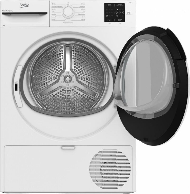 Beko Asciugatrice 8 Kg Classe D Inverter con Pompa di Calore Profondità 55 cm Vapore EcoGentle colore Bianco - BMT83EW - immagine 3