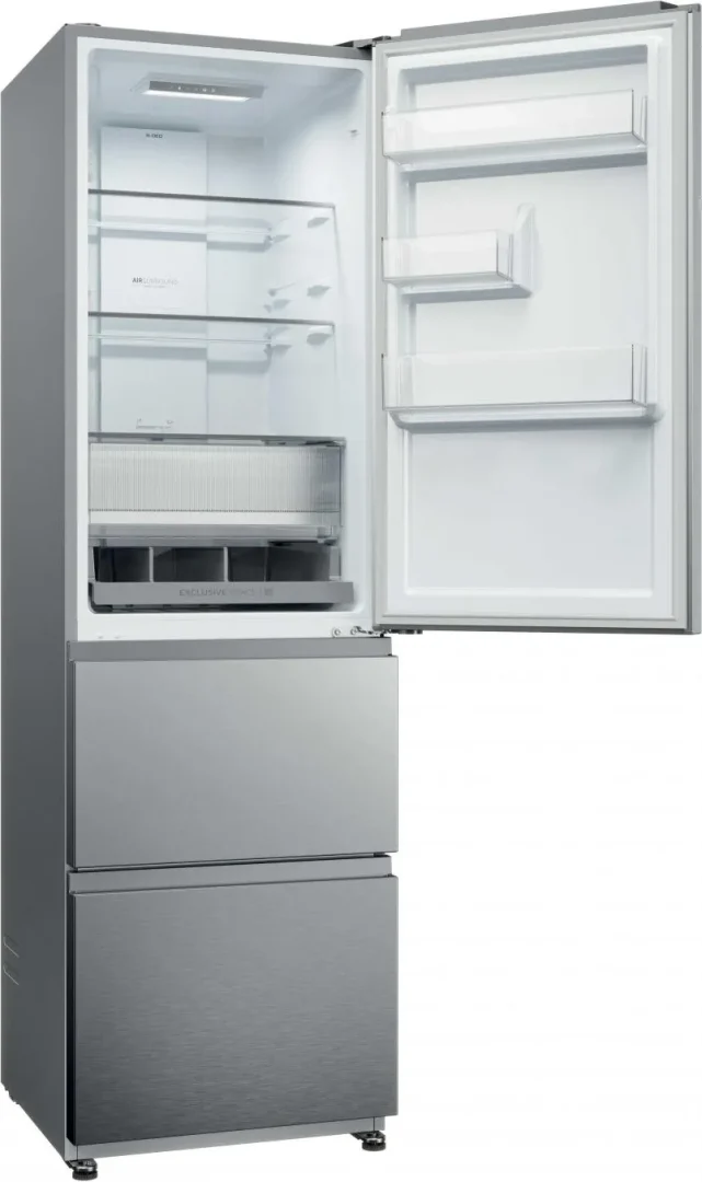 Frigorifero Haier Combinato 3 Porte Capacità 303 Litri Classe energetica E Raffreddamento No Frost colore Acciaio Inox - HTR3518ENMX 3D 55 Serie 3 - immagine 5