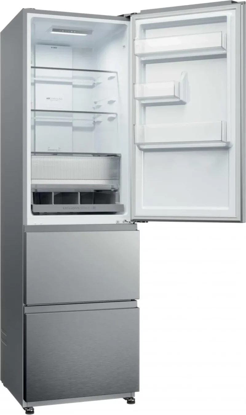 Frigorifero Haier Combinato 3 Porte Capacità 303 Litri Classe energetica E Raffreddamento No Frost colore Acciaio Inox - HTR3518ENMX 3D 55 Serie 3 - immagine 5