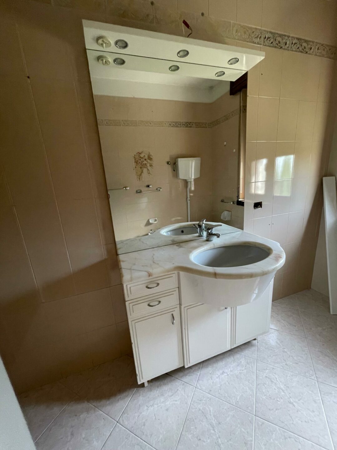 Mobile bagno con specchiera e marmo S 3955 - immagine 2