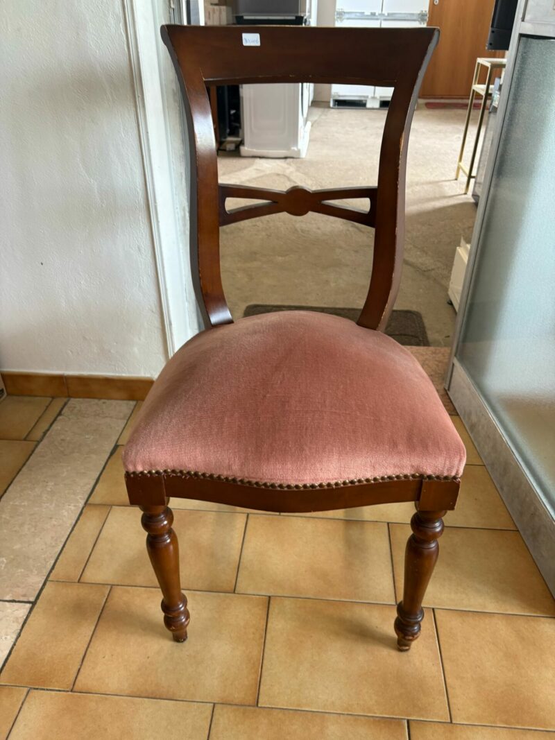 Sedie in legno con seduta in tessuto usato C 110 Art.24