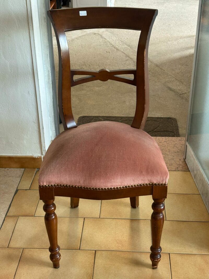 Sedie in legno con seduta in tessuto usato C 110 Art.24 - immagine 2