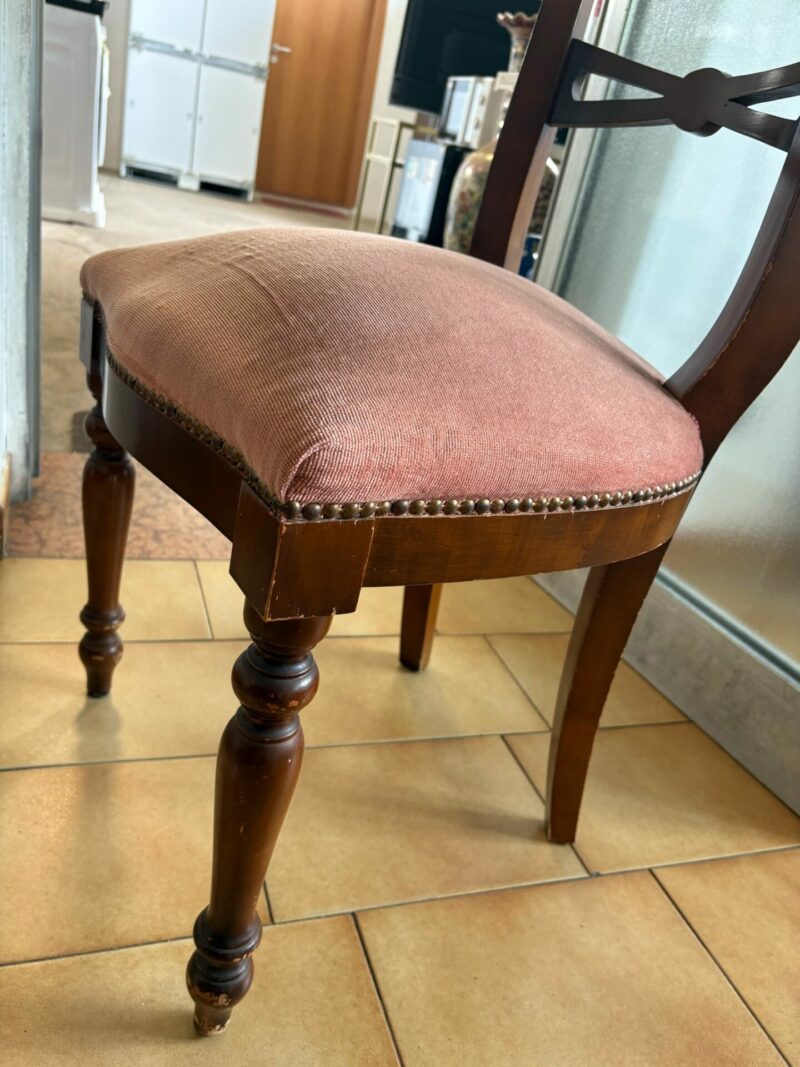 Sedie in legno con seduta in tessuto usato C 110 Art.24 - immagine 4