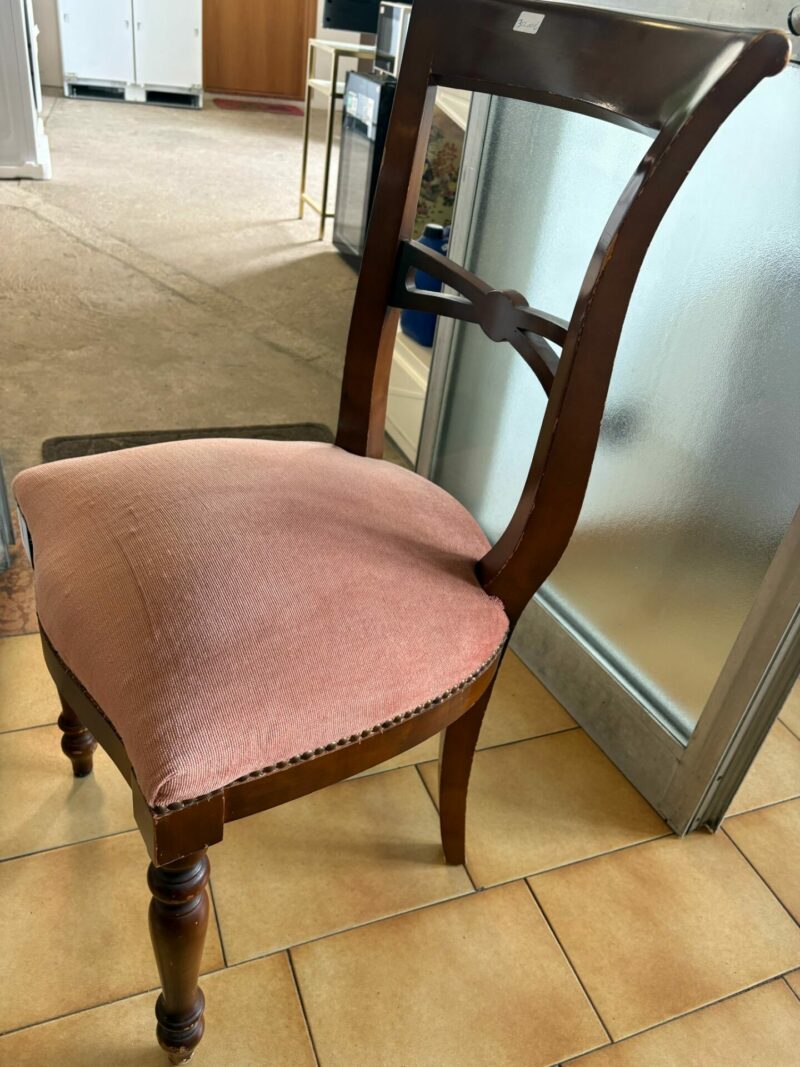 Sedie in legno con seduta in tessuto usato C 110 Art.24 - immagine 3