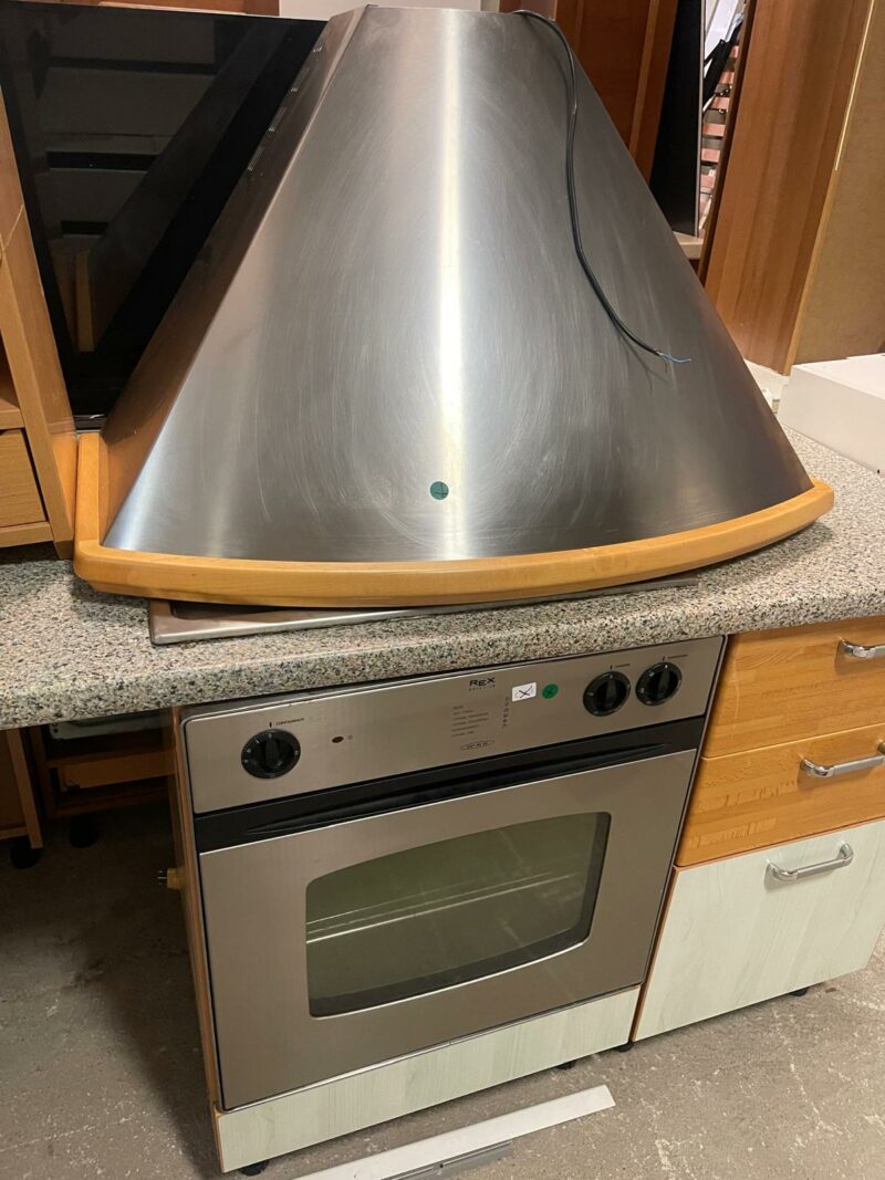 Cucina completa di piano cottura 4 fuochi , lavello , cappa , forno Rex , misure: 363,5 S 3954 - immagine 3