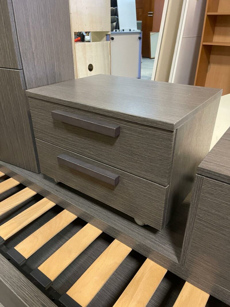 Struttura letto singolo 2 posti letto con comodino e 2 pensili S 4302 - immagine 2