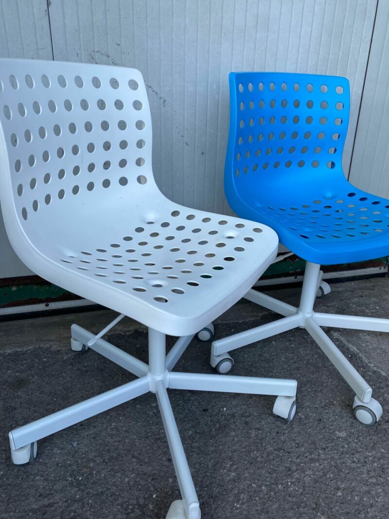 Set 2 sedie bianca e blu C 140 - immagine 2