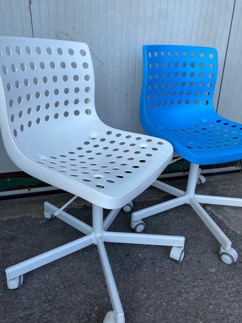 Set 2 sedie bianca e blu C 140 - immagine 2