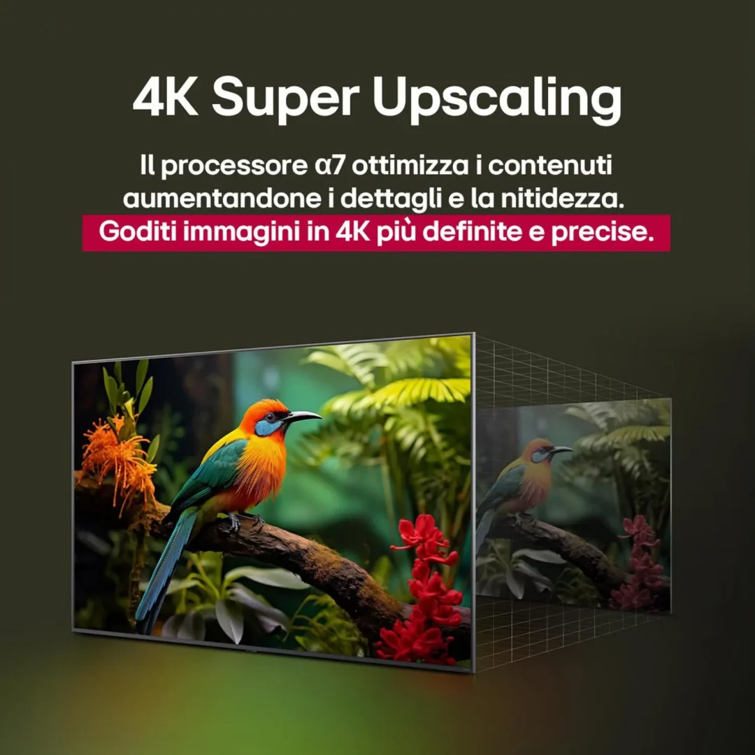 Lg Smart TV 43 Pollici 4K Ultra HD Display LED Sistema WebOS Processore a7 Gen8 Classe G colore Nero - 43UA75006LA.API - immagine 2