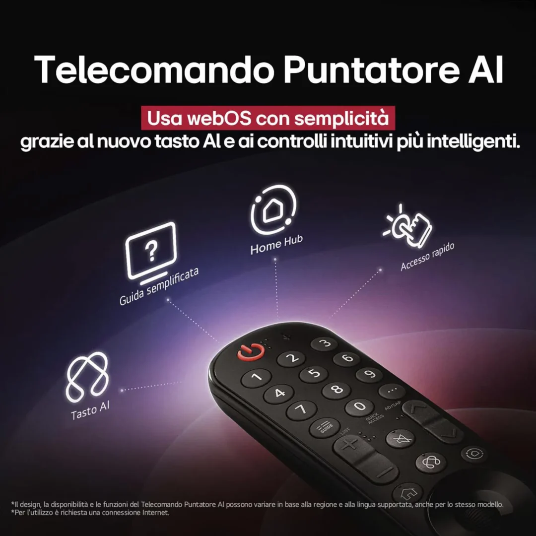 Lg Smart TV 77 Pollici 4K Ultra HD Display OLED evo Sistema WebOS Processore a11 gen2 con AI Classe E colore Argento - OLED77G54LW.API - immagine 9