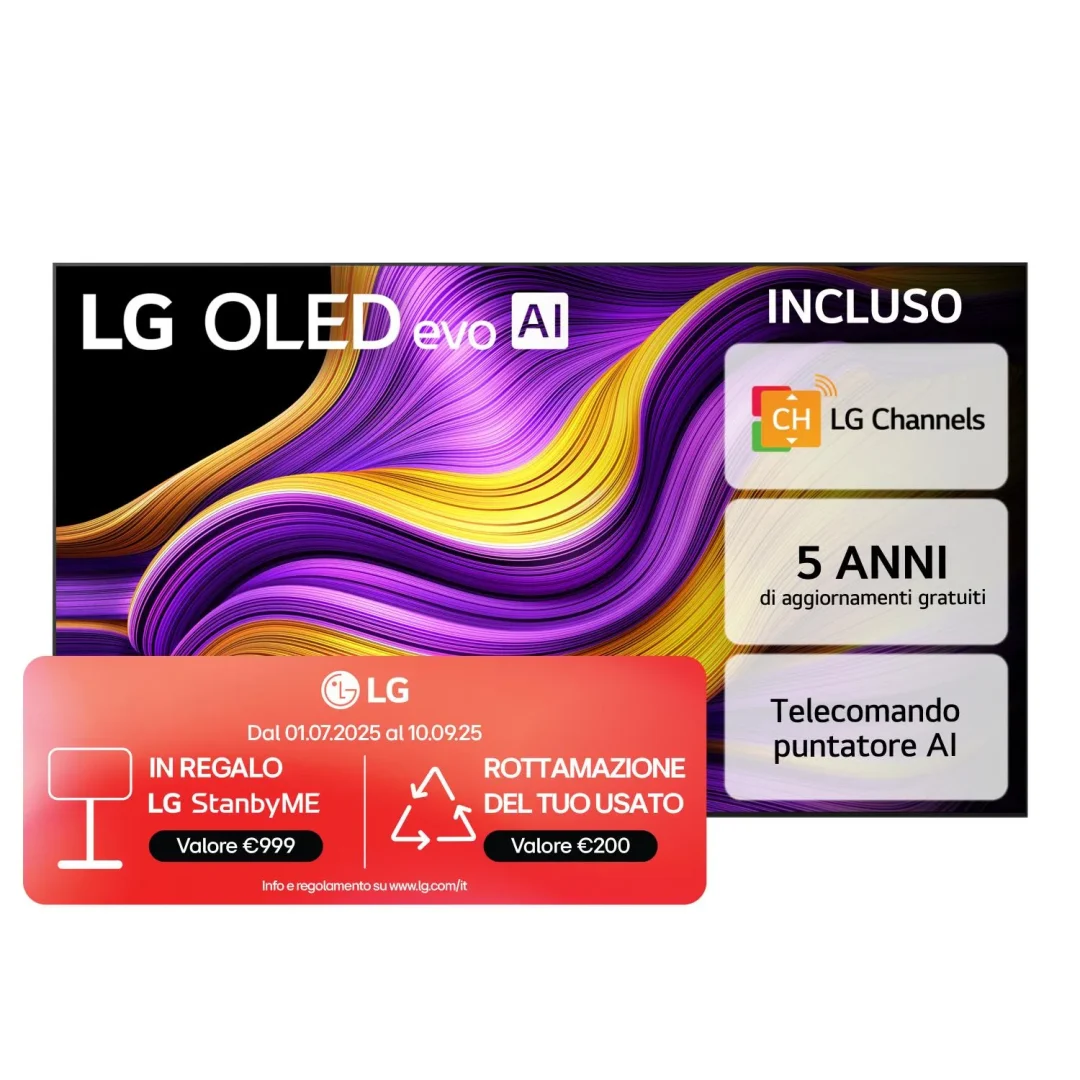 Smart TV Lg 83 Pollici 4K Ultra HD Display OLED evo Sistema WebOS Processore a11 Gen2 con AI Classe E colore Argento - OLED83G54LW.API - immagine 2