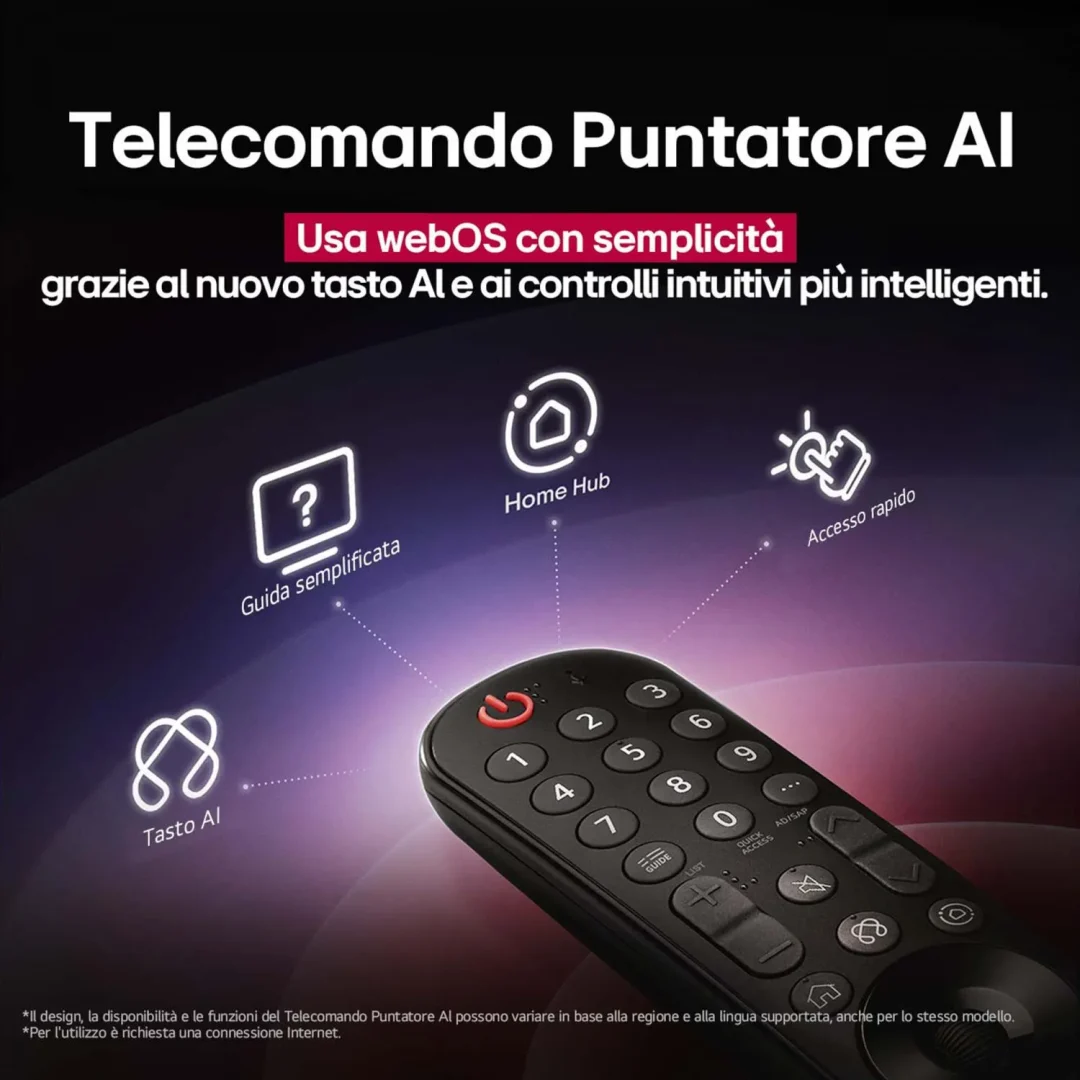 Smart TV Lg 83 Pollici 4K Ultra HD Display OLED evo Sistema WebOS Processore a11 Gen2 con AI Classe E colore Argento - OLED83G54LW.API - immagine 6