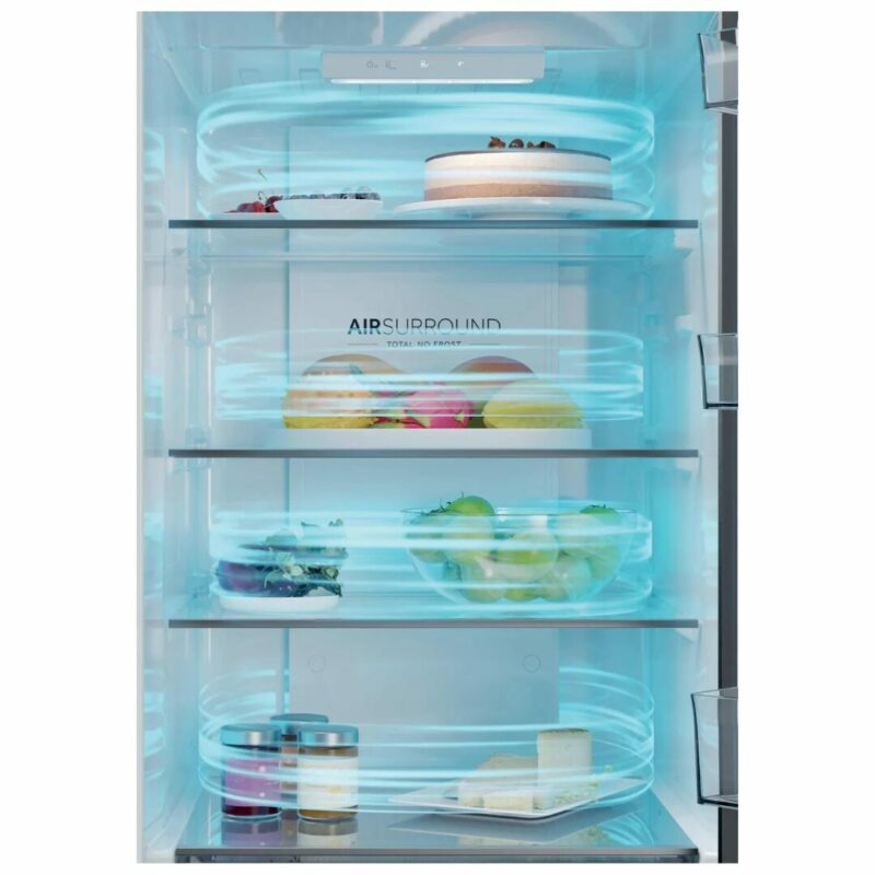 Haier Frigorifero Combinato Capacità 352 Litri Classe energetica C Raffreddamento No Frost colore Acciaio Inox - HDPR1618CNPK 2D - immagine 4