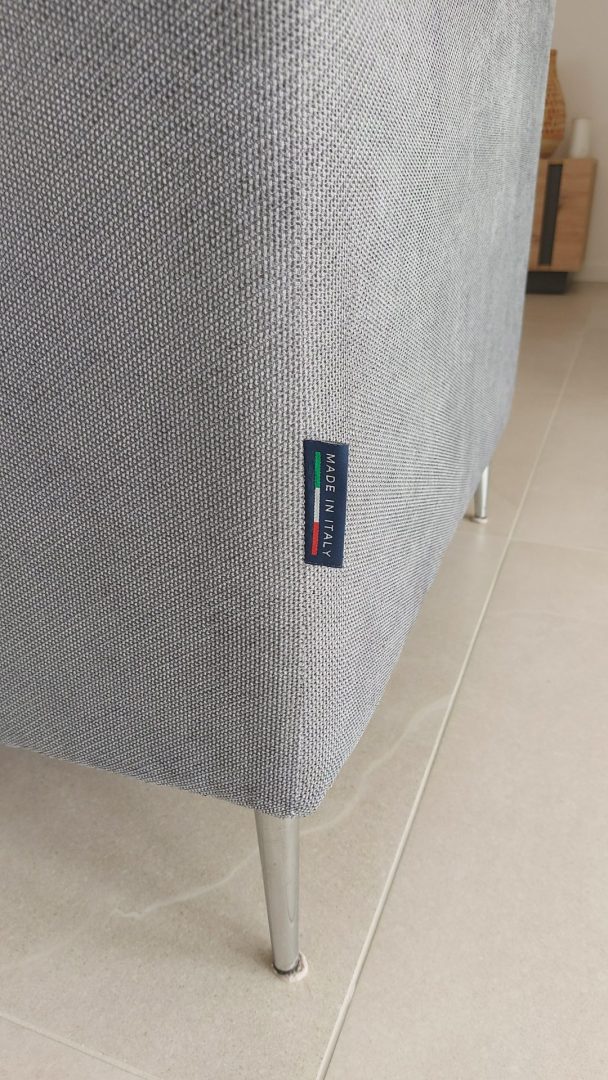 Divano 2 posti modello Nellie Bissolo Casa 160 cm Colore blu con piedini metallici rimovibili C 167 - immagine 4