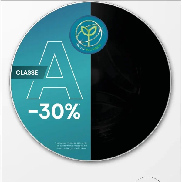 WF5I8043BWF - HISENSE - LAVATRICE SNELLA 47CM 8KG 1400G A-30% VAP OBLONERO JET WASH WIFI