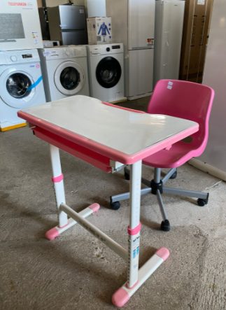 Banco e sedia per bambini rosa regolabili usato S 4581 - immagine 2