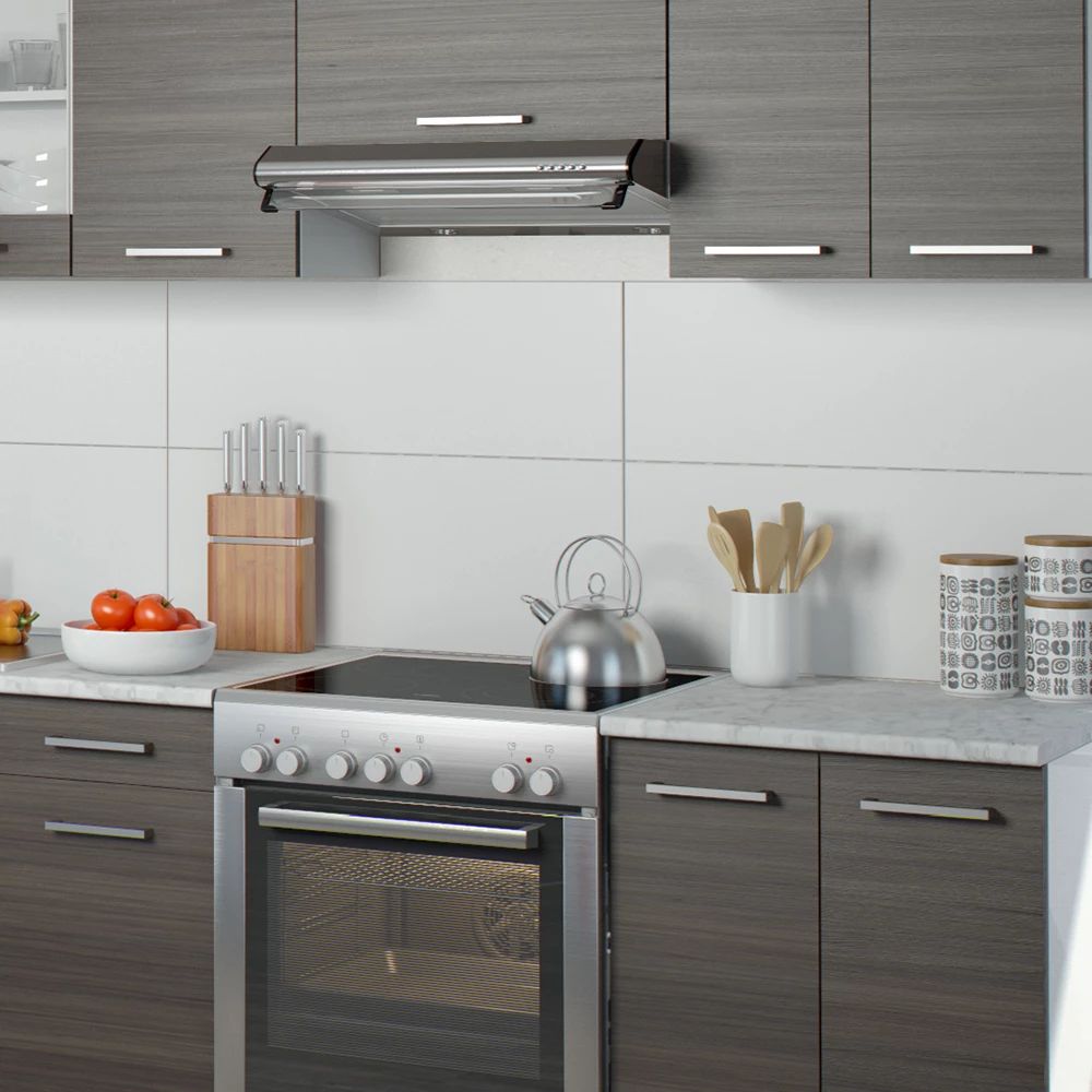 Cucina componibile Grigio Nobile 240 cm con forno piano cottura e cappa - SERVIZI COTFASA - immagine 7