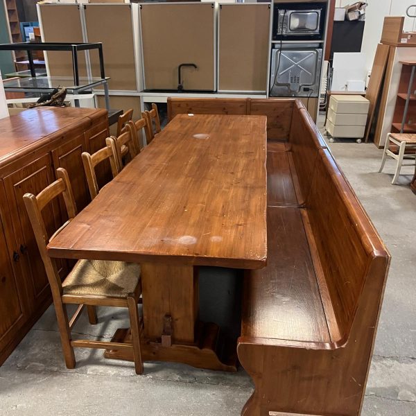 Tavolo con panca angolare e sedie Codice:385