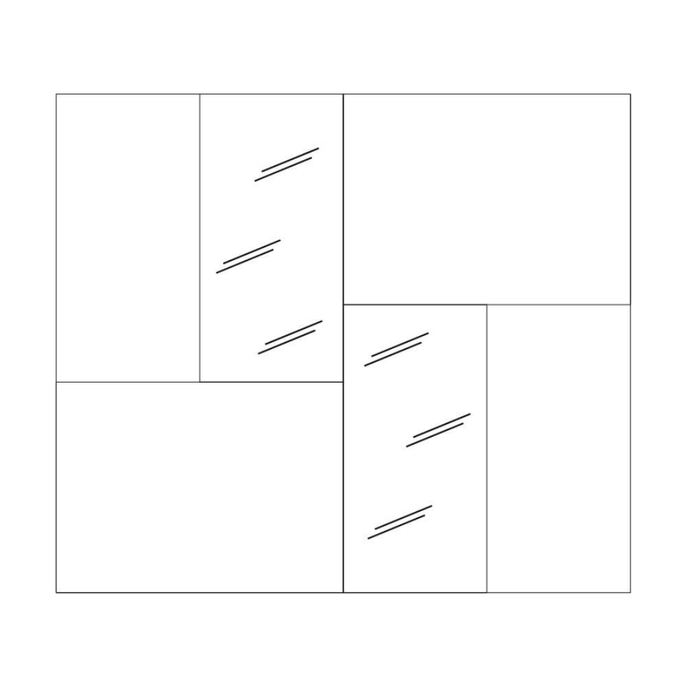 Armadio Quinn 2 ante scorrevoli con specchi colore bronzo noce mercure - immagine 2