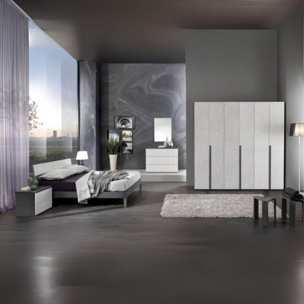 Camera da letto Manitoba grigio cemento