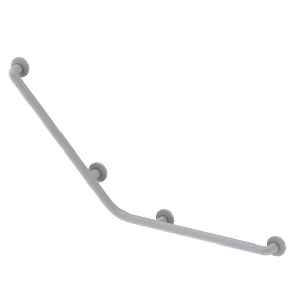 Corrimano angolare di sicurezza 113x55 cm. per disabili colore bianco