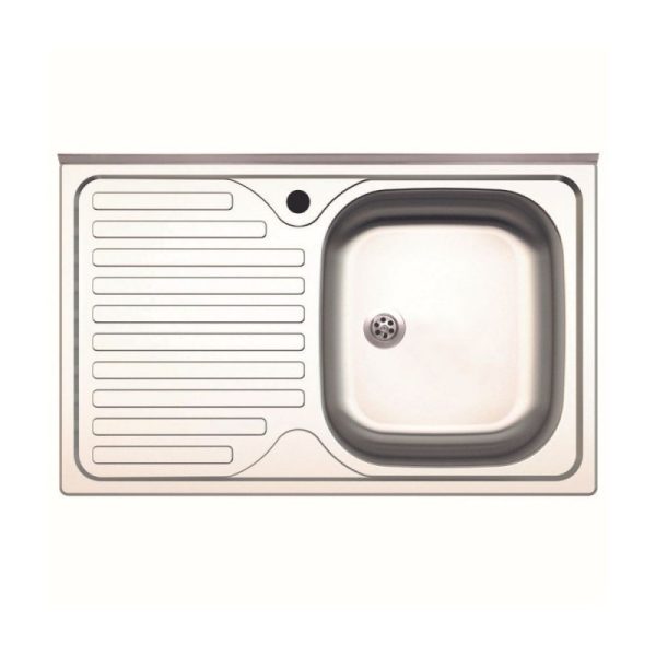 Lavello appoggio 80x50 SA216 1 vasca e gocciolatoio sinistro